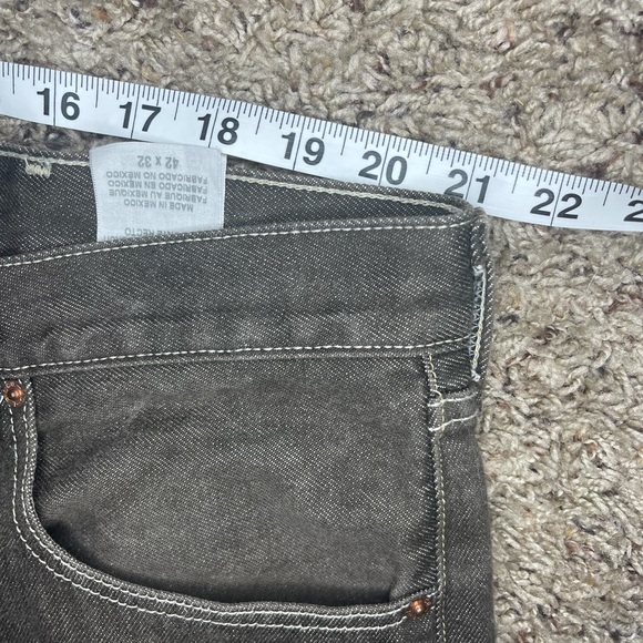 Levis 501XX Mens Dark Wash Regular Straight Button Fly Jeans 42x32 - Picture 6 of 9